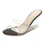 Transparent Silver Street Wear Womens Sandals 2020 8 cm Wedges Open / Peep Toe Sandals