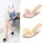 Simple Noire Vêtement de rue Sandales Femme 2020 Appliques Faux Diamant 8 cm Compensées Peep Toes / Bout Ouvert Sandales