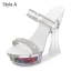 Transparent Sexy Weiß Karneval Club Strass Sandalen Damen 2020 14 cm Thick Heels Spitzschuh Sandaletten