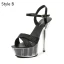 Charmant Noire Club de carnaval Paillettes Sandales Femme 2020 Bride Cheville 14 cm Talons Aiguilles Peep Toes / Bout Ouvert Sandales