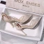 Charmant Beige Vêtement de rue Faux Diamant Sandales Femme 2020 Bride Cheville 9 cm Talons Aiguilles À Bout Pointu Sandales