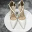 Modest / Simple Nude Street Wear Womens Sandals 2020 X-Strap 10 cm Stiletto Heels Pointed Toe Sandals