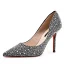 Charmant Beige Soirée Faux Diamant Escarpins 2020 9 cm Talons Aiguilles À Bout Pointu Escarpins
