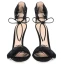 Sexy Schwarz Cocktail Feder Sandalen Damen 2020 Knöchelriemen 10 cm Stilettos Peeptoes Sandaletten