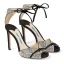 Charmant Rouge Soirée Faux Diamant Sandales Femme 2020 Cuir Noeud 9 cm Talons Aiguilles Peep Toes / Bout Ouvert Sandales