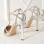 Sexy Ivory Evening Party Rhinestone Womens Sandals 2020 T-Strap 10 cm Stiletto Heels Pointed Toe Sandals