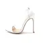 Chic / Beautiful White Office OL Patent Leather Pumps 2020 12 cm Stiletto Heels Pointed Toe Pumps