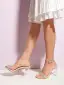 Sexy Été Argenté Vêtement de rue Sandales Femme 2020 12 cm Talons Épais Peep Toes / Bout Ouvert Sandales