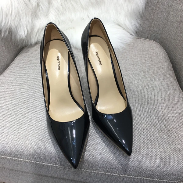 Schöne Burgunderrot Büro OL Leder Pumps 2020 10 cm Stilettos Spitzschuh Pumps
