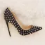Amazing / Unique Black Rave Club Rivet Pumps 2020 Leather 10 cm Stiletto Heels Pointed Toe Pumps