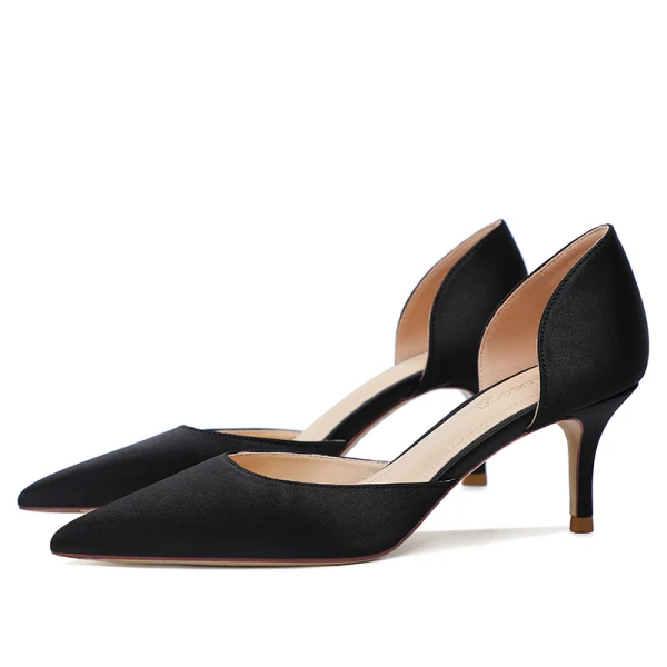 Modest / Simple Multi-Colors Office OL Silk Satin Womens Shoes 2021 6 cm Stiletto Heels Pointed Toe High Heels