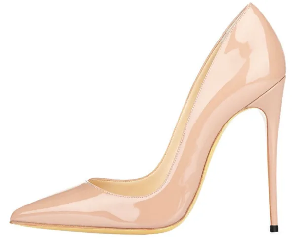 Mooie / Prachtige Bordeaux Kantoor OL Pumps 2020 Lakleer 12 cm Naaldhakken / Stiletto Spitse Neus Pumps