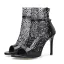 Moda Srebrny Karnawał Przebili Sandały Damskie 2020 10 cm Szpilki Peep Toe Sandały