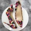 Schöne Multifarben Gestreift Strassenmode Pumps 2020 12 cm Stilettos Spitzschuh Pumps