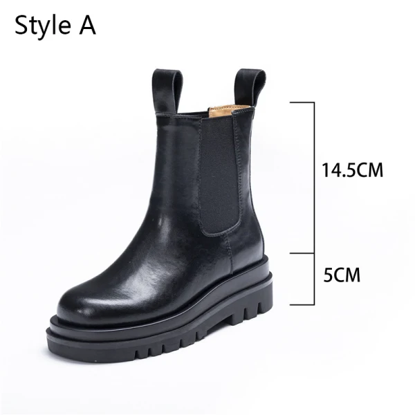 Fashion Chic / Beautiful Black Street Wear Leather Round Toe Womens Boots 2020