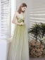 Chic / Beautiful Green Prom Dresses 2021 A-Line / Princess Strapless Beading Sequins Appliques Sleeveless Backless Floor-Length / Long Prom Formal Dresses
