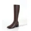 Chic / Belle Marron Vêtement de rue Talon Bas Bottes Femme 2020 Cuir 4 cm Talons Épais Pied Carré Bottes