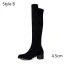 Chic / Beautiful Winter Black Street Wear Suede Womens Boots 2020 7 cm Thick Heels Round Toe Boots