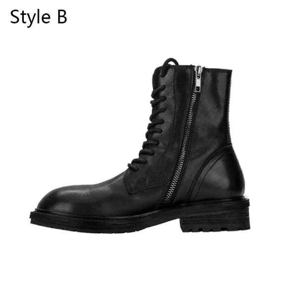 Fashion Fall Black Street Wear Flat Womens Boots 2020 Round Toe Ankle Boots
