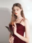 Chic / Beautiful Burgundy Homecoming Prom Dresses Evening Dresses  Graduation Dresses 2021 A-Line / Princess Spaghetti Straps Beading Crystal Sequins Sleeveless Backless Floor-Length / Long Formal Dresses