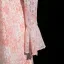 Chic / Beautiful Blushing Pink Beading Lace Flower Split Front Prom Dresses 2025 Trumpet / Mermaid Square Neckline Long Sleeve Backless Sweep Train Formal Dresses