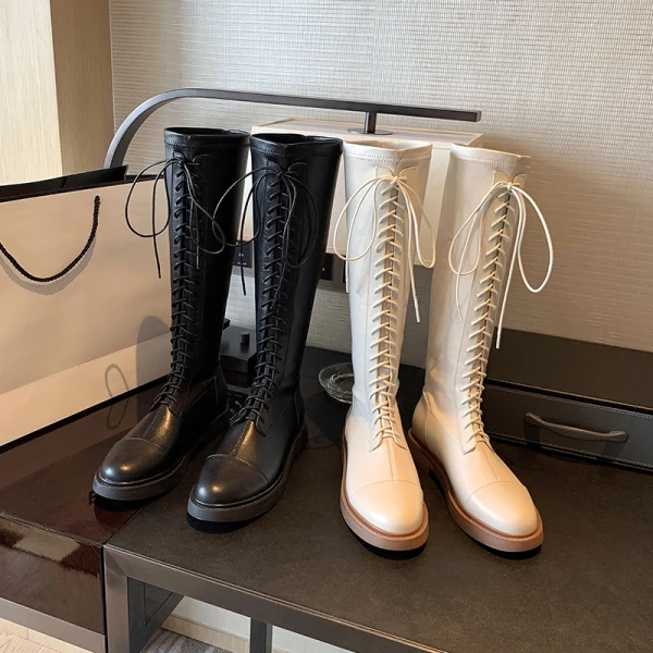 Fashion Chic / Beautiful Winter Black Mid Calf Womens Boots 2020 Street Wear Round Toe Flat Boots