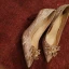 Charmant Champagner Kristall Brautschuhe 2020 Leder Strass Pailletten 10 cm Stilettos Spitzschuh Hochzeit Pumps