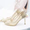 Chic / Beautiful Summer Wedding Shoes 2018 Leather Lace 8 cm Stiletto Heels Pointed Toe Wedding Pumps