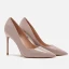 Chic / Beautiful Nude Office OL Pumps 2020 Leather Patent Leather 10 cm Stiletto Heels Pointed Toe Pumps
