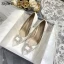 Elegant Ivory Satin Pearl Rhinestone Wedding Shoes 2021 10 cm Stiletto Heels Pointed Toe Wedding Pumps High Heels
