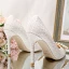 Élégant Ivoire Chaussure De Mariée 2020 Perle Faux Diamant 10 cm Talons Aiguilles À Bout Pointu Mariage Escarpins