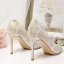 Chic / Beautiful White Satin Wedding Shoes 2020 Butterfly Embroidered Rhinestone 8 cm Stiletto Heels Pointed Toe Wedding Pumps