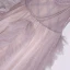 Chic / Beautiful Lavender Glitter Beading Prom Dresses 2024 A-Line / Princess Square Neckline Short Sleeve Backless Floor-Length / Long Prom Formal Dresses