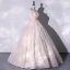 Chic / Beautiful Champagne Glitter Prom Dresses 2022 Ball Gown Strapless Sleeveless Backless Floor-Length / Long Formal Dresses