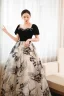 Élégant Noire Robe De Bal 2023 Princesse Faux Diamant Encolure Carrée Manches Courtes Dos Nu Longue Promo Robe De Ceremonie