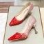 Sparkly Gold Red Sequins Wedding Shoes 2020 Rhinestone 9 cm Stiletto Heels Pointed Toe Wedding Pumps