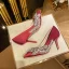 Chic / Beautiful Ivory Evening Party Rhinestone Pumps 2020 Leather 8 cm Stiletto Heels Pointed Toe Pumps