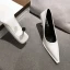 Unique Blanche Bureau OL Escarpins 2020 Cuir 8 cm Talons Aiguilles À Bout Pointu Escarpins