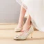 Elegant Charming Silver Lace Wedding Shoes 2020 Pearl Rhinestone 8 cm Stiletto Heels Pointed Toe Wedding Pumps