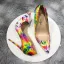 Chic / Beautiful Multi-Colors Printing Outdoor / Garden Pumps 2020 12 cm Stiletto Heels Pointed Toe Pumps