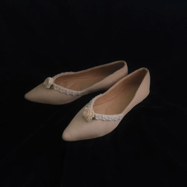 Elegante Vintage Beige Datierung Damenschuhe 2020 5 cm Stilettos Spitzschuh Hochhackige