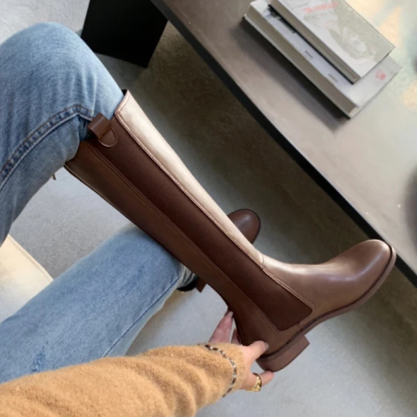 Chic / Beautiful Winter Black Mid Calf Street Wear Womens Boots 2020 Round Toe Flat Boots