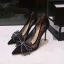 Uroczy Moda Srebrny Rhinestone Kokarda Buty Ślubne 2020 10 cm Szpilki Szpiczaste Ślub Czółenka
