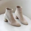 Fashion Black Street Wear Knitting Ankle Womens Boots 2020 6 cm Thick Heels Round Toe Boots