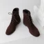 Mode Marron Vêtement de rue Bottines Bottes Femme 2020 À Bout Rond Plat Bottes