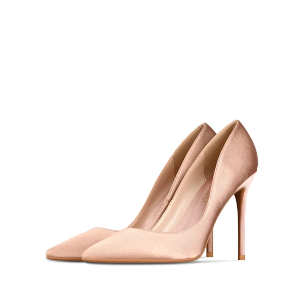 Modest / Simple Black Evening Party Satin Pumps 2020 10 cm Stiletto Heels Pointed Toe Pumps