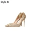 Scintillantes Argenté Soirée Paillettes Chaussures Femmes 2020 10 cm Talons Aiguilles À Bout Pointu Talons