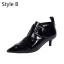 Simple Noire Désinvolte Bottines Bottes Femme 2020 Cuir 3 cm Talons Aiguilles Talon Bas À Bout Pointu Bottes