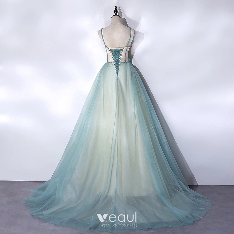 Spaghetti Straps Elegant Long Prom Dresses, Appliques 2021 A-line Prom Dresses Spaghetti Straps Elegant Long Prom Dresses, Appliques 2021 A-line Prom Dresses