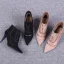 Schlicht Schwarz Freizeit Ankle Boots Wildleder Stiefel Damen 2020 8 cm Stilettos Spitzschuh Stiefel